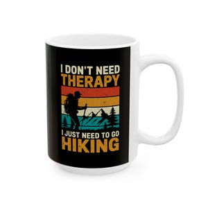 Wandertherapie-Keramikbecher, Abenteuer-Liebhaber-Geschenk, Naturliebhaber-Kaffeetasse, Outdoor-Enthusiast-Becher, Camping-Liebhaber-Trinkgeschirr