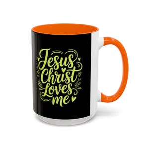 Inspirational Coffee Mug: Jesus Loves Me Christian Gift