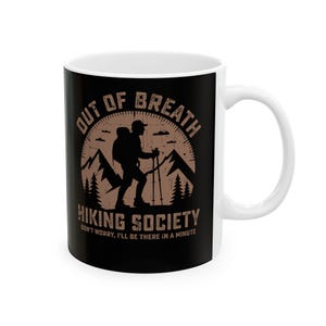 Abenteuer Wandern Keramikbecher, Naturliebhaber Kaffeetasse, Einzigartiges Geschenk für Outdoorsy Freunde, 11oz 15oz, Perfekt für Camping & Wandern