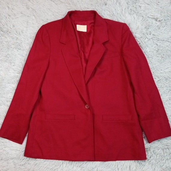 Vintage Pendleton Womens Jacket Blazer Suit Red 1… - image 1