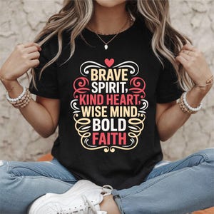 Brave Spirit Cotton T-Shirt: Inspirational Unisex Tee