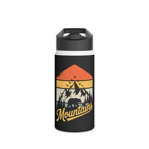 Mountain Adventure Stainless Steel Water Bottle: Eco-Friendly Travel Mug