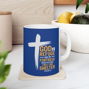 Faith-Inspired Ceramic Coffee Mug: Uplifting Religious Gift