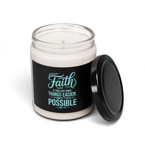 Faith Scented Soy Candle: Inspirational Home Decor, Relaxation Gift