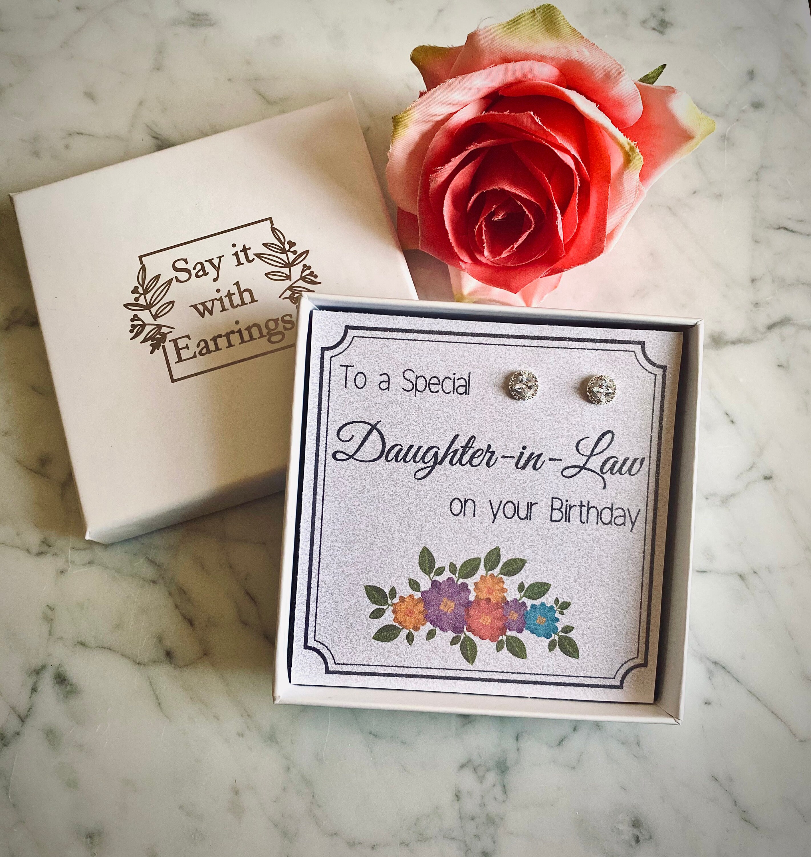 Daughterinlaw Birthday Gift 925 Sterling Silver Stud Etsy UK