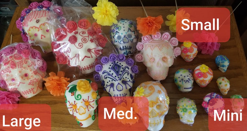 Traditional Real Sugar Skulls, Calaveras de Azucar, Day of the dead sugar skull, sugar skulls dia de los muertos mexican sugar skull ofrenda