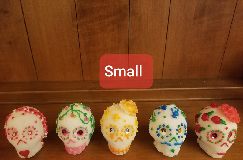 Traditional Real Sugar Skulls Calaveras de Azucar Day of the Small Skull
