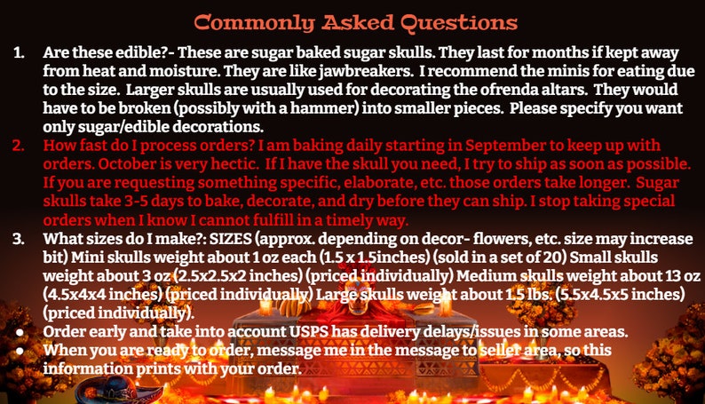 Traditional Real Sugar Skulls Calaveras de Azucar Day of the image 10