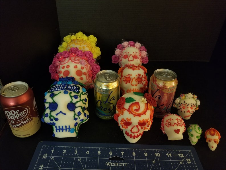 Traditional Real Sugar Skulls Calaveras de Azucar Day of the image 6