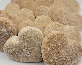 Heart Hojarascas de Canela Mexican Cinnamon cookies Hojarascas de Corazon Heart Cookies