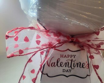 Ramo de galletas de corazón / Ramo de galletas de San Valentín / 30 galletas de corazón / Regalo de San Valentín envuelto individualmente / Ramo comestible hecho a mano