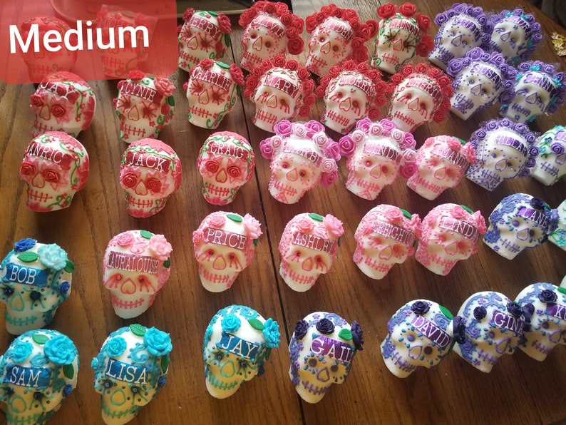 Traditional Real Sugar Skulls Calaveras de Azucar Day of the Medium Skull