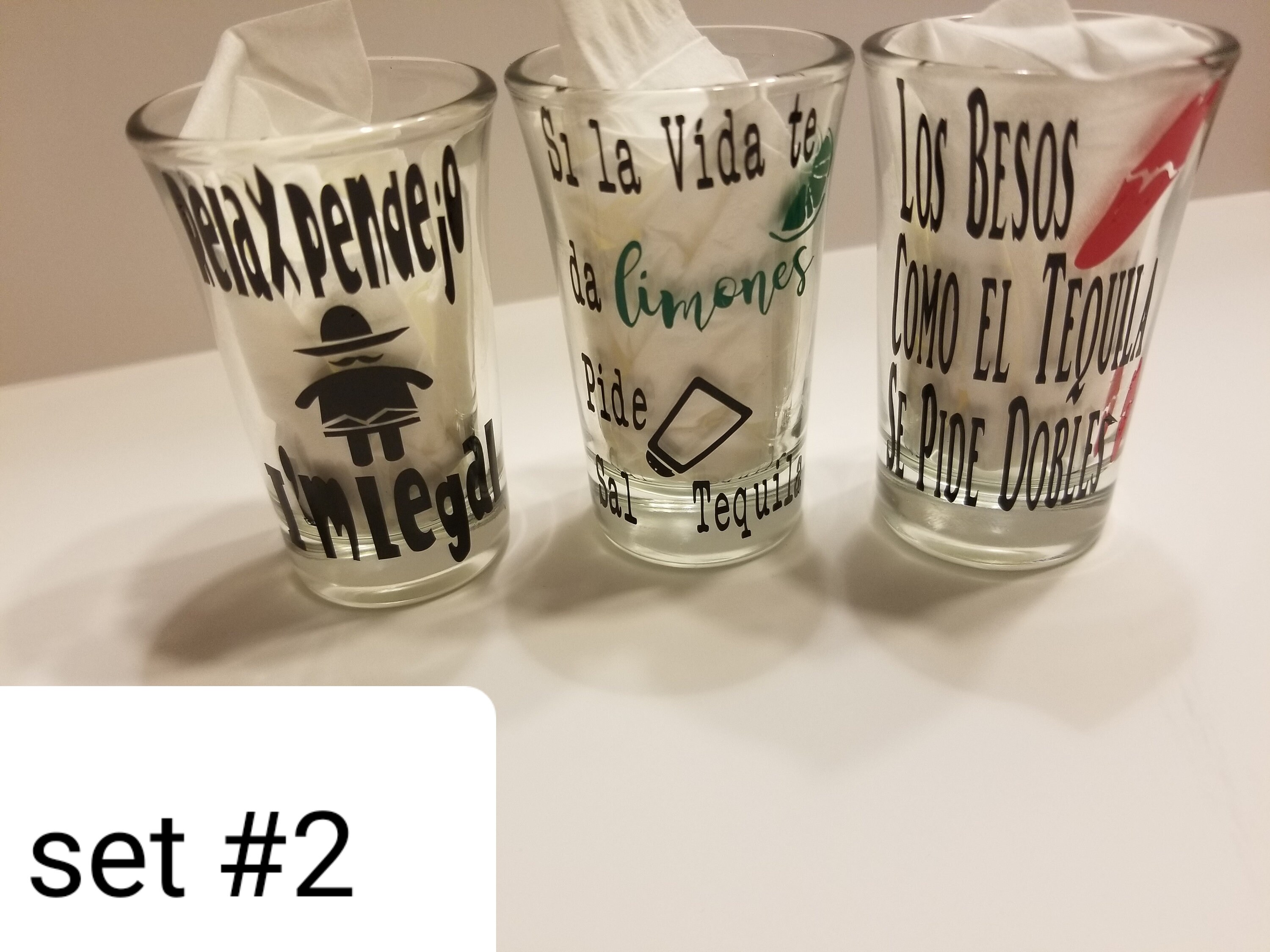 Mexican Tequila Shot Glasses Tequila Made Me Relax Pendejo Im Etsy