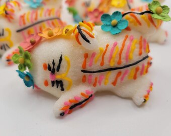 Gato regordete (pequeño) Calavera de azúcar real