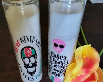 Personalized candle/ Love never dies candle/ Today We Honor Candle/ Day of the Dead Candle
