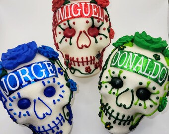 パーソナライズされた伝統的な本物のシュガースカル、カラベラス・デ