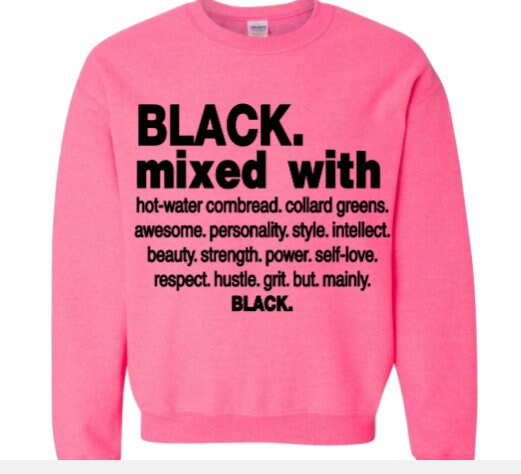 Black mixed with black sweatshirt Clearance