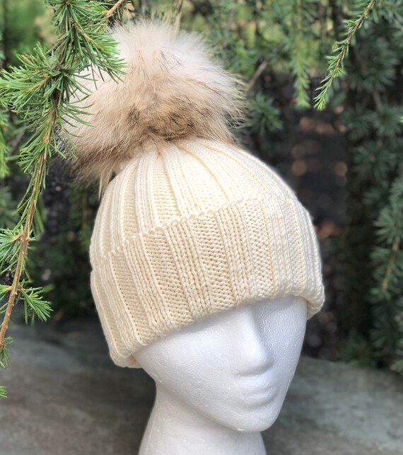 Off-White Ivory Ribbed Beanie L.A. HEARTS Basic Knit Beanie Hat Cap Ivory Ribbed Off-White  main image 3