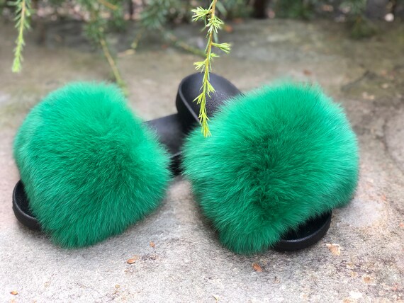 Mule fourrure renard new arrivals