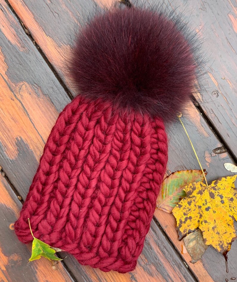 Chunky Bulky Wool Beanie Hat 100 Wool Hat Handmade Ribbed Etsy