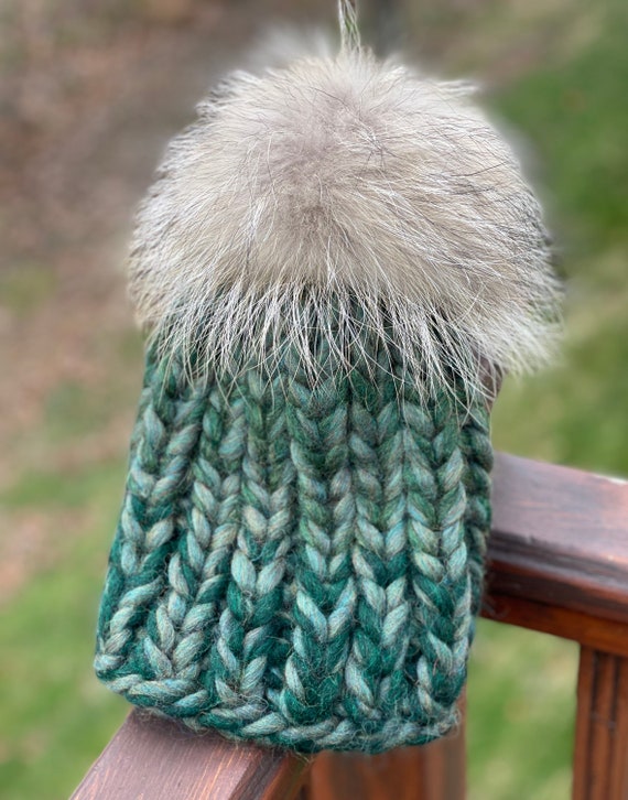 Chunky Bulky Wool Beanie Hat - 100% Wool Hat - Handmade  display picture 3
