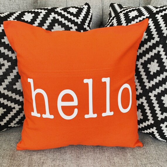 Hello Pillow Add A Splash Of Color To Your Sofa With This Etsy
