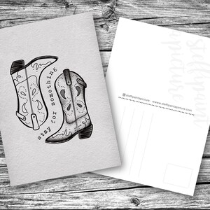 Postkarte Cowboystiefel