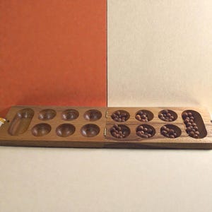 Houten Mancala-Kalaha, The Board Games, Handgemaakte Monkey Pod Wood Family tafelspel, CC-047