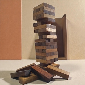 Torre de volteretas de madera Monkey Pod hecha a mano, diversión familiar, CC-052