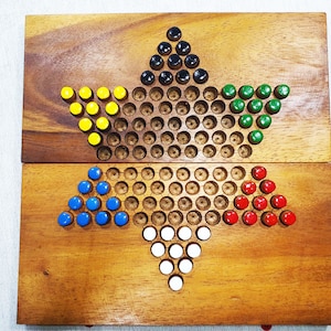 Wooden Chinese Checkers Board Game: Non-Toxic Family Fun