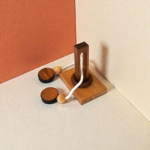 Handmade Monkey Pod Wood  Oliver ring string, Brain TeaPuzzser le, Tong Tang Game, CC-016