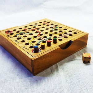 Snakes & Ladders,Board game ,Wooden game,Wooden toy