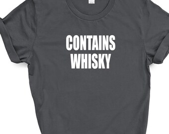 Contient un t-shirt whisky (whisky) / une chemise amusante / un t-shirt amusant à boire / un cadeau écossais / un t-shirt amusant / un cadeau whisky / un cadeau secret du père Noël