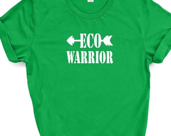 Camiseta de guerrero ecológico/camiseta para salvar el planeta/camiseta para salvar la Tierra/camiseta para detener el calentamiento global/camiseta contra el cambio climático/camiseta verde/camiseta para adultos/camiseta para niños