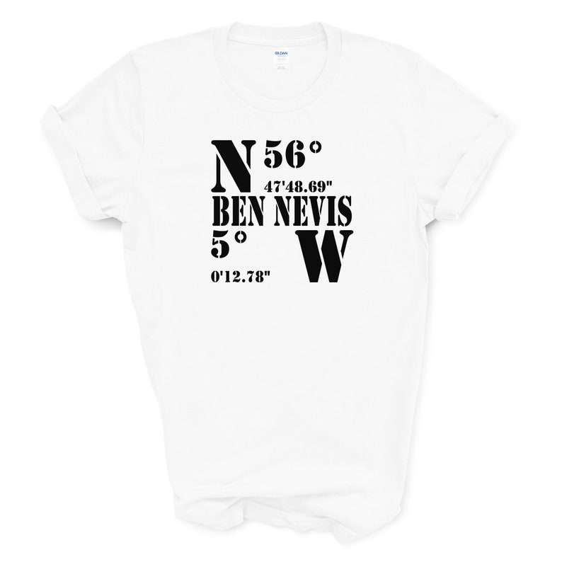 Ben Nevis Tshirt/nevis Altitude/nevis Height/ben Nevis Etsy