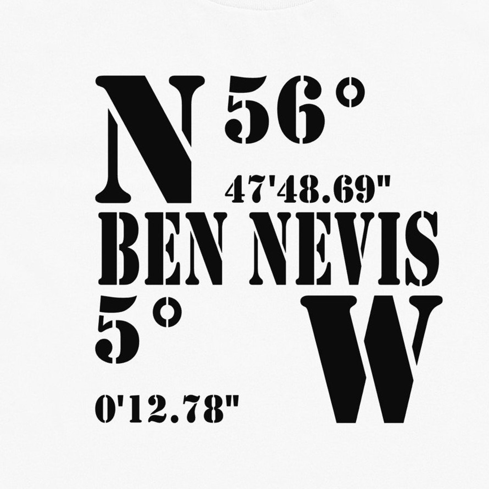 Ben Nevis Tshirt/nevis Altitude/nevis Height/ben Nevis Etsy