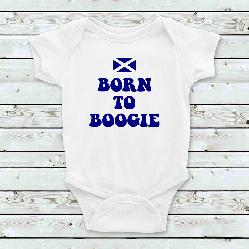 Baby Born to Boogie Allinone Bodysuit / Scotland / Scottish Gift
