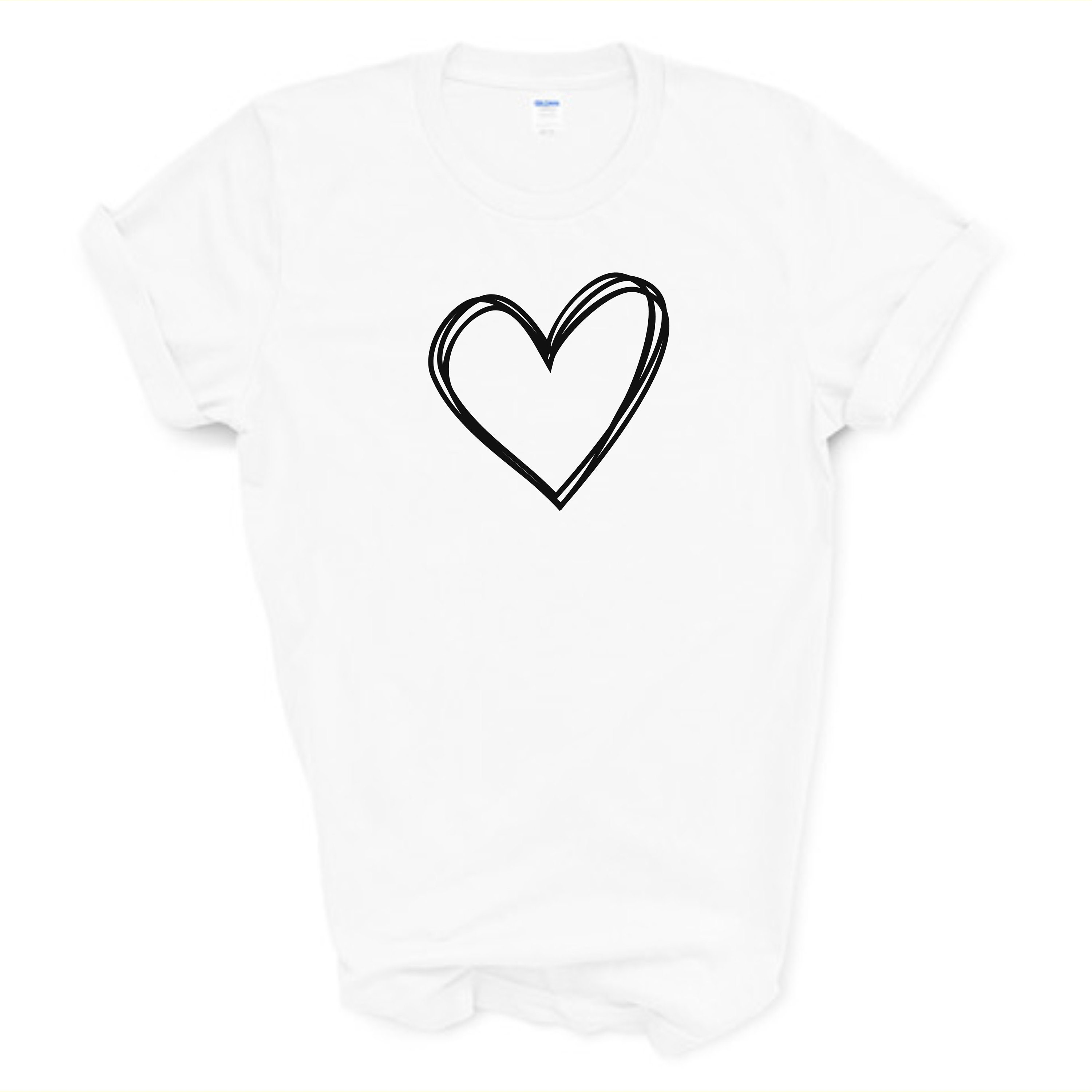 シャツ DOODLE HEART STRIPE HALF T SKY BLUE LTS Tall Navy Blue Striped T-shirt | Long Tall Sally