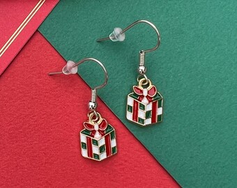 Pendientes con dijes de regalo, joyas navideñas, regalo para calcetines navideños