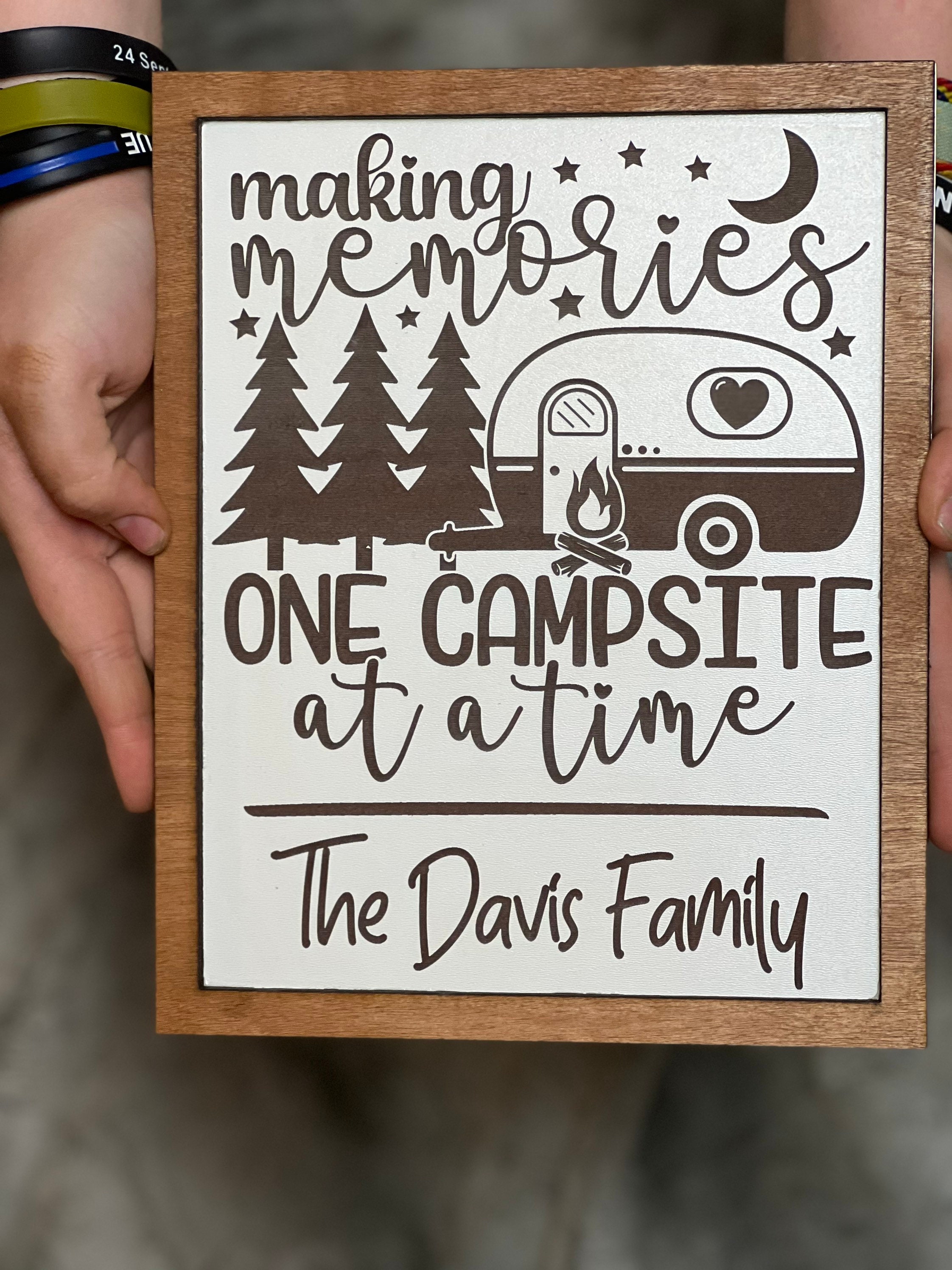 Personalized Campers Wooden Sign - Gift Idea For Camping Lovers/ Famil – Casual Chic Shop