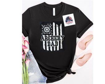 Archery Dad Shirt, Archery Dad Flag tshirt- Archery shirt