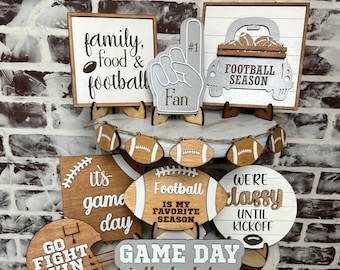 Football Tiered Tray SEt,Fall football Tray Set,Fall signs,Ballgame Bundle_Vintage truck Decorations Football decor