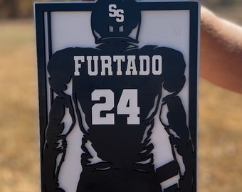 Personalized Football Jersey Sign: Senior Player Gift