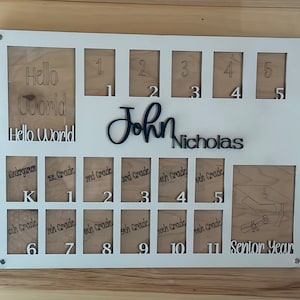 Personalized School Photo Frame: Newborn to Graduation Picture Display