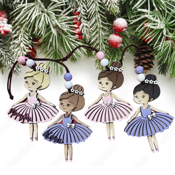 Personalized Ballerina Christmas Ornaments, Personalized Dance Gift, Dancer Ornament, Ballet Dance Gift