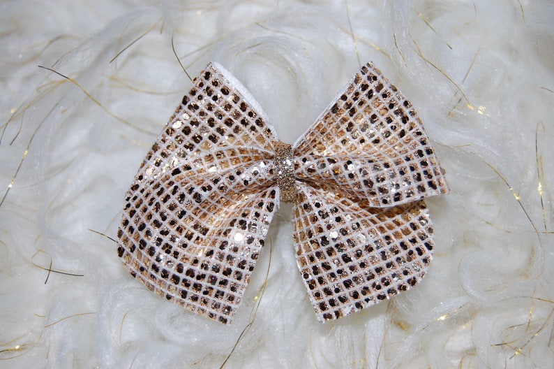 Bailey Mini Gold Disco Leather Bow