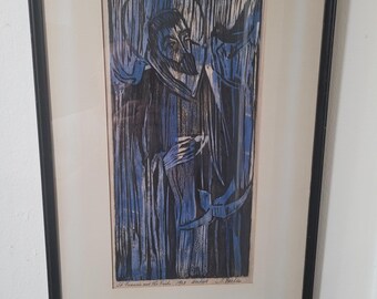 Rare Lenoard Baskin Woodblock Print