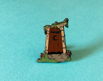 Shrek outhouse enamel pin