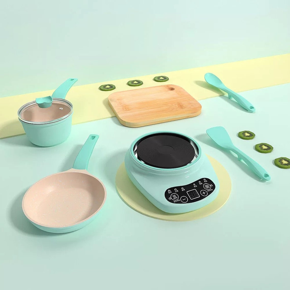 Mini Miniature Kids Toddler Real Cooking Cookware Set Pretend Etsy