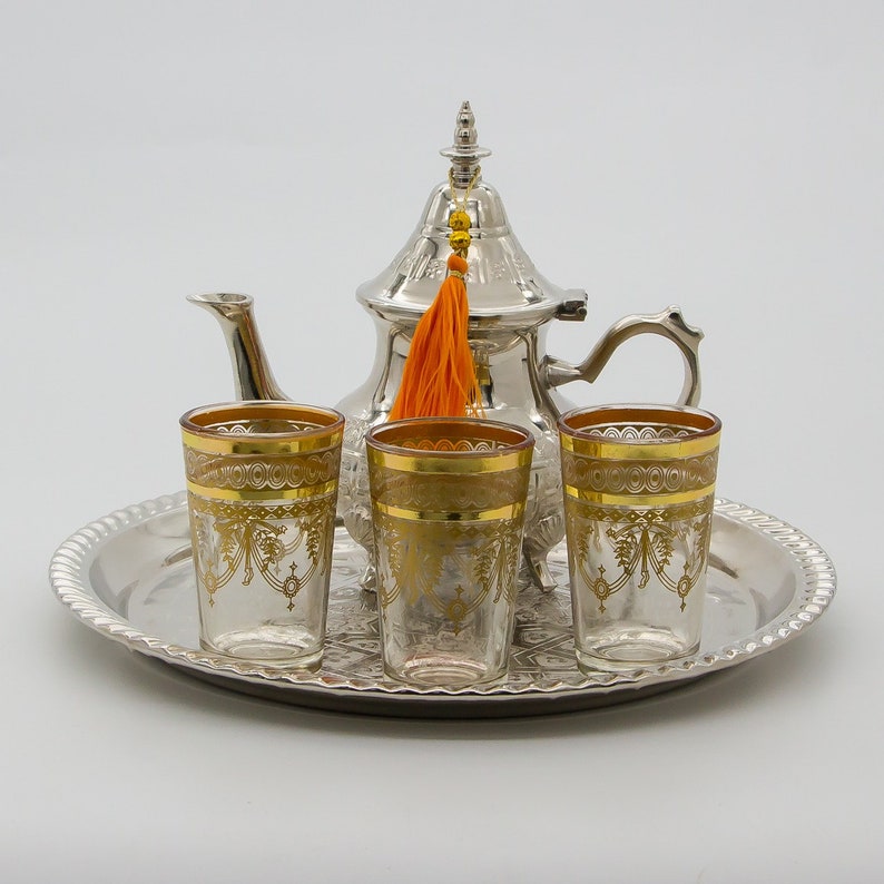 Multi-design handcrafted style cups cobalt tea glasses 50/% OFF vintage tea glasses Teapot Set of 3 vintage Moroccan tea glasses Trays